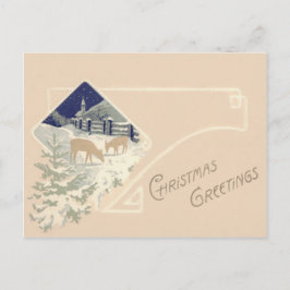 Evergreen Hirsch Church Snow Postkarte