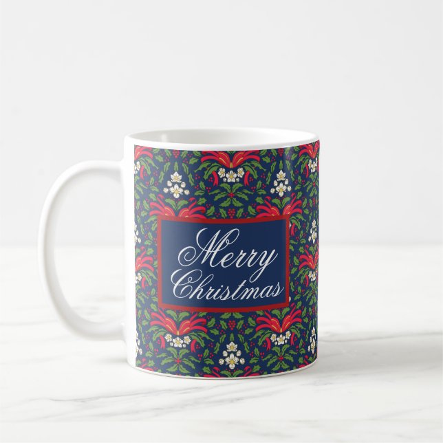 EVERGREEN HOLLY SCALET BERRIES MIT EINEM ROTEN BOW KAFFEETASSE (Links)