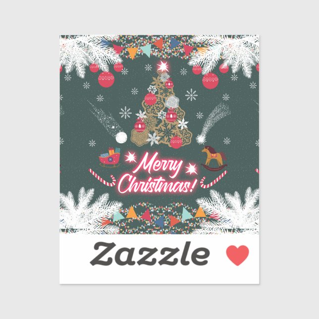 Evergreen Joy of Christmas Aufkleber (Blatt)