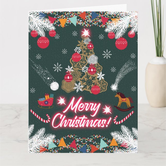 Evergreen Joy of Christmas Karte (Vorderseite)