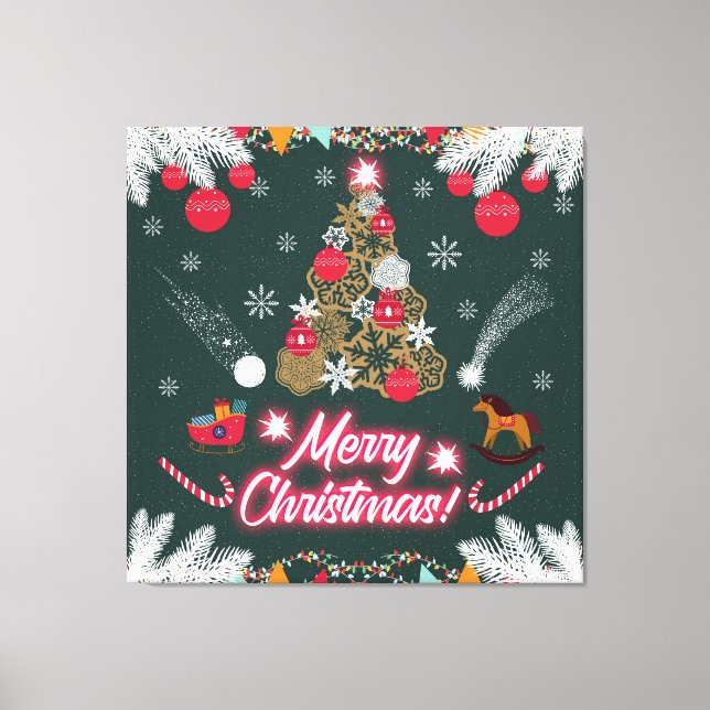 Evergreen Joy of Christmas Leinwanddruck (Vorderseite)