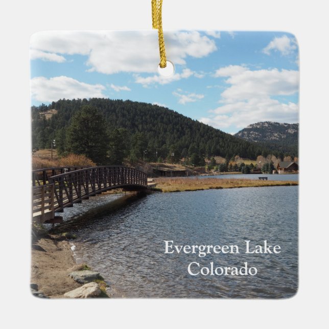 Evergreen Lake in Evergreen, Colorado Keramikornament (Vorderseite)
