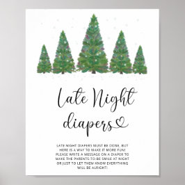 Evergreen Late night diaper game Poster