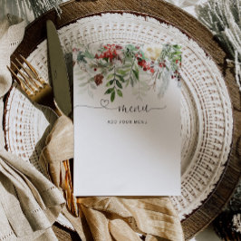 Evergreen-Menükarte Einladung