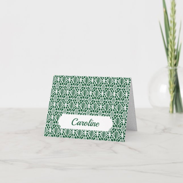 Evergreen mit weißem Crochet Lace-Muster (Vorderseite)