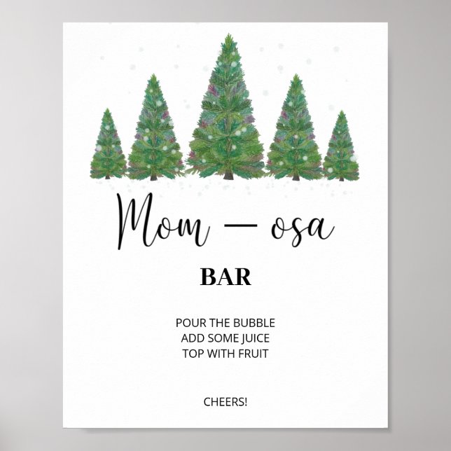 Evergreen Mom-osa Bar signiert. Wintermomosa Bar P Poster (Vorne)