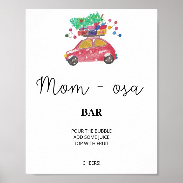 Evergreen Mom-osa Bar signiert. Wintermomosa-Bar Poster (Vorne)
