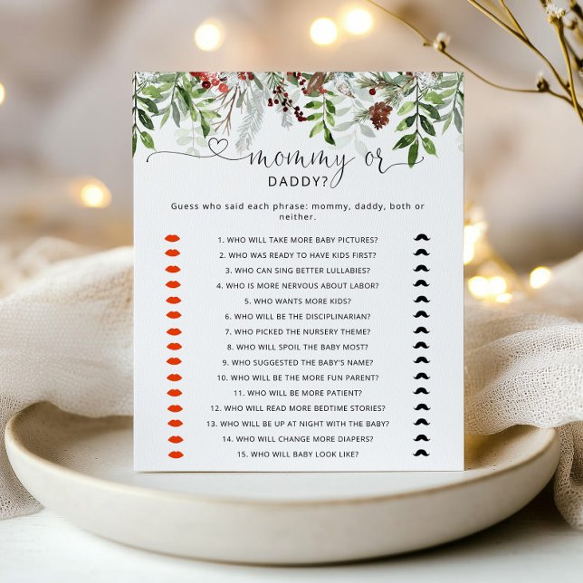 Evergreen Mommy oder Daddy Baby Dusche Spiel (Von Creator hochgeladen)