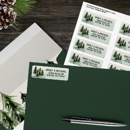 Evergreen Mountain Forest Green Black