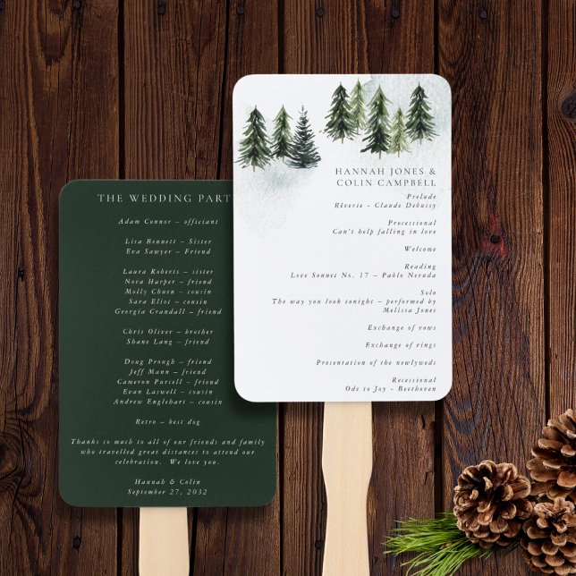 Evergreen Mountain Glen White Green Black Program Fächer (Von Creator hochgeladen)