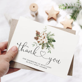 Evergreen Pine cons Baby Dusche Dankeschön Karte