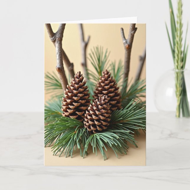 Evergreen Pinecone Card Karte (Vorderseite)