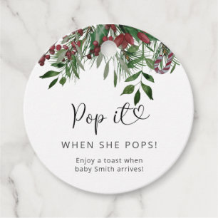 Evergreen Pop es, wenn sie Pop Baby-Dusche Geschenkanhänger
