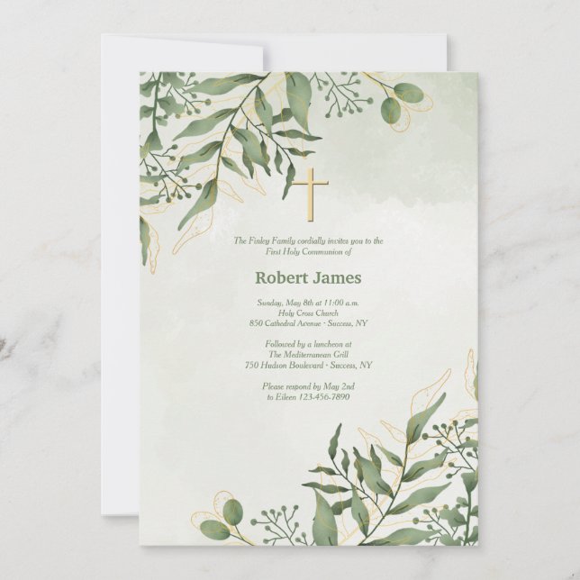 Evergreen Religious Einladung (Vorderseite)