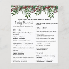 Evergreen Snow Baby Trivia | Baby Showspiel