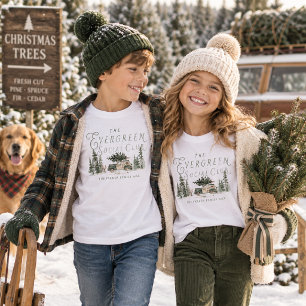 Evergreen Social Club Familien-Weihnachts-T-Shirt T-Shirt