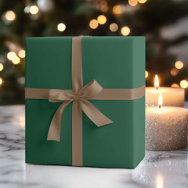 Evergreen Solid Color | Classic | elegant Geschenkpapier (Von Creator hochgeladen)