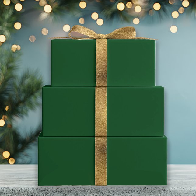 Evergreen Solid Color Geschenkpapier Set (Von Creator hochgeladen)