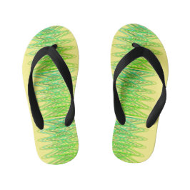 Evergreen Spirals Gelbes Paar der Dinge Kinderbadesandalen