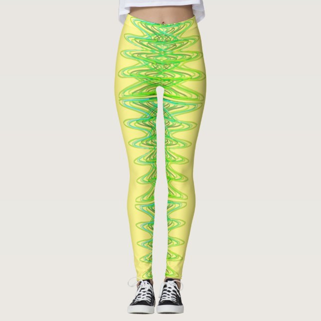 Evergreen Spirals in gelben Leggings (Vorderseite)