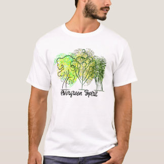 Evergreen Spirit mit Bäumen T-Shirt