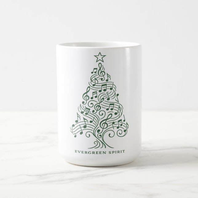 "Evergreen Spirit - Musical Christmas Tree Design" Kaffeetasse (Mittel)