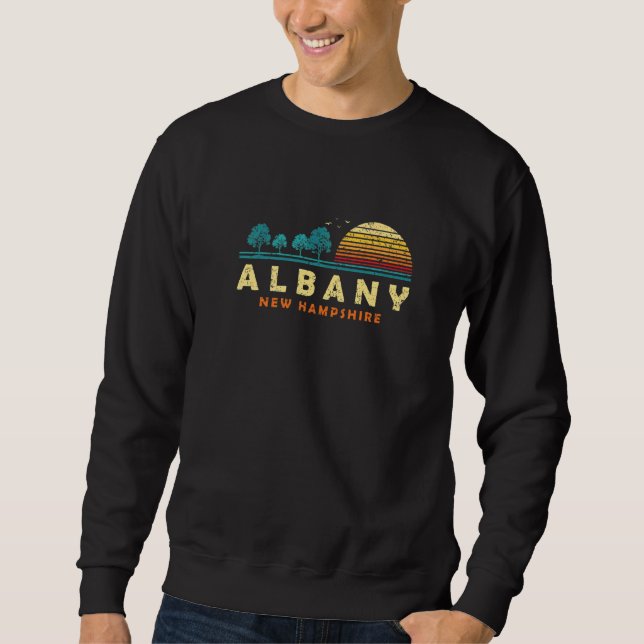 Evergreen Sunset Albany Forest New Hampshire Woods Sweatshirt (Vorderseite)