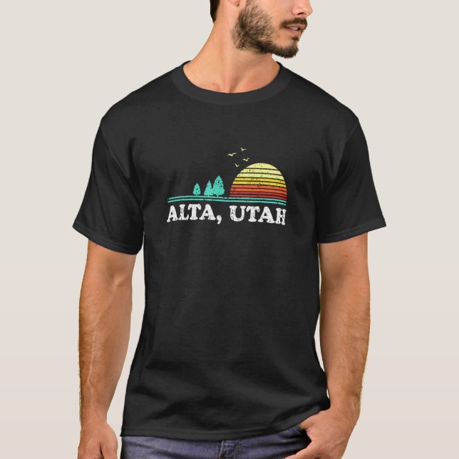 Evergreen Sunset Alta Forest Utah Woods Camping T-Shirt (Vorderseite)