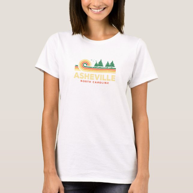 Evergreen Sunset Asheville Forest North Carolina W T-Shirt (Vorderseite)