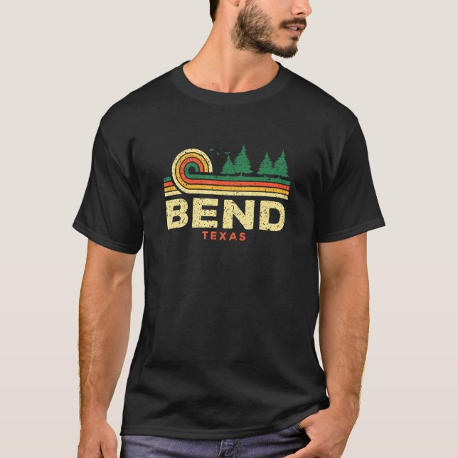 Evergreen Sunset Bend Forest Texas Woods Nature T-Shirt (Vorderseite)