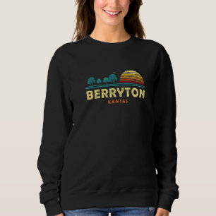 Evergreen Sunset Berryton Forest Kansas Woods Natu Sweatshirt