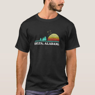 Evergreen Sunset Delta Forest Alabama Woods Campin T-Shirt