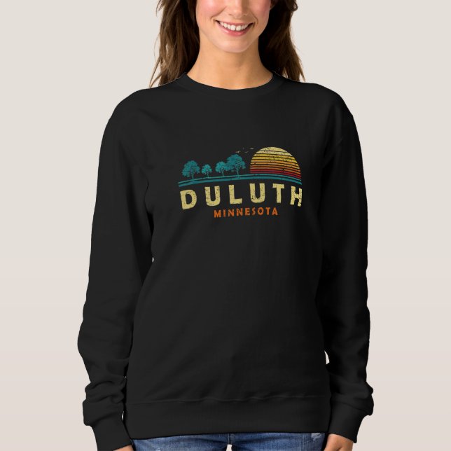 Evergreen Sunset Duluth Forest Minnesota Woods Nat Sweatshirt (Vorderseite)
