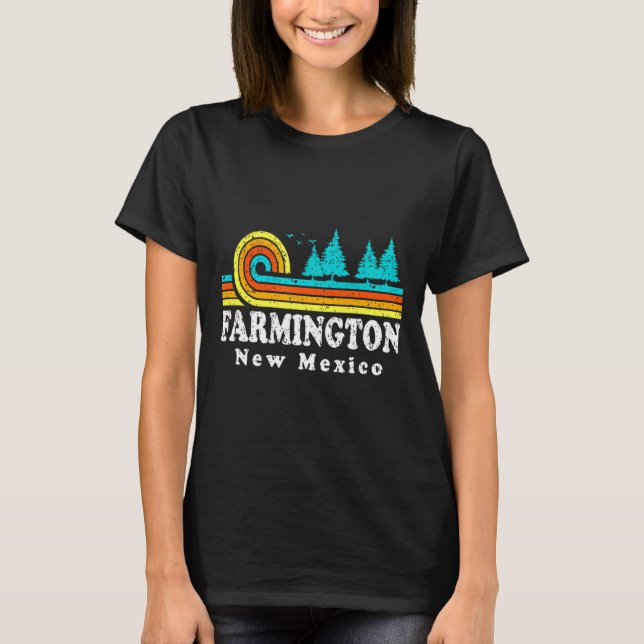 Evergreen Sunset Farmington Forest New Mexico Wood T-Shirt (Vorderseite)