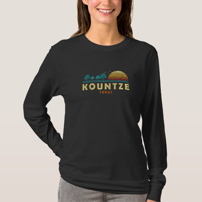 Evergreen Sunset Kountze Wald Texas Woods Nature T-Shirt (Vorderseite)
