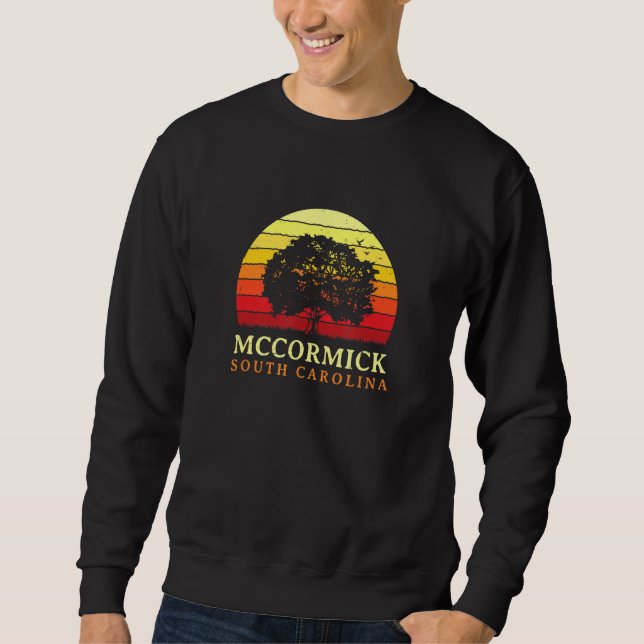 Evergreen Sunset Mccormick Oak Tree South Carolina Sweatshirt (Vorderseite)