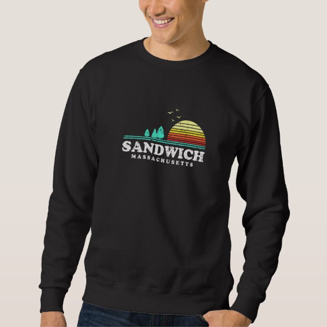 Evergreen Sunset Sandwich Forest Massachusetts Woo Sweatshirt (Vorderseite)