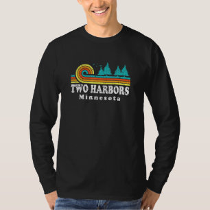 Evergreen Sunset Two Harbors Forest Minnesota Wood T-Shirt