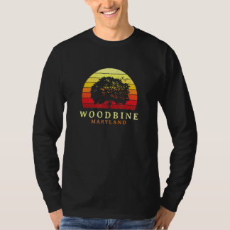 Evergreen Sunset Woodbine Oak Tree Maryland Bur Oa T-Shirt