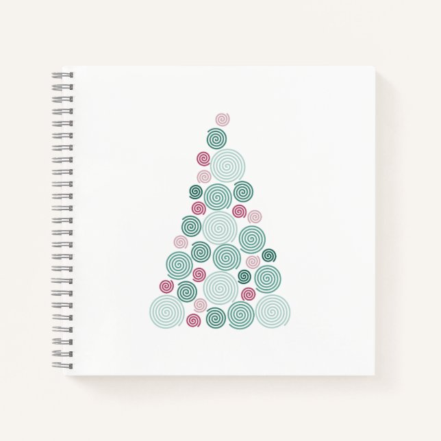 Evergreen Swirl Notizbuch (Vorderseite)