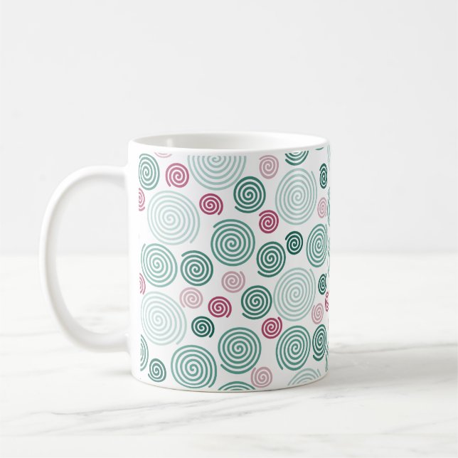Evergreen Swirl (Pattern) Kaffeetasse (Links)