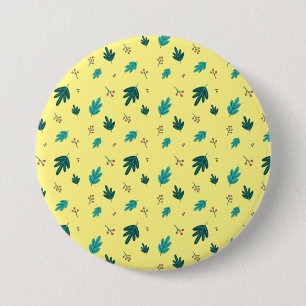Evergreen Tree Blätter & Red Holly Berries Button