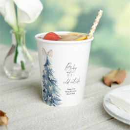 Evergreen tree mit Bohnen Baby Dusche Pappbecher