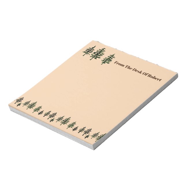 Evergreen Trees 5.5" x 6" Notepad - 40 Seiten Notizblock (Rotiert)