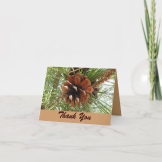 Evergreen und Pinecone Dankeschön Karte