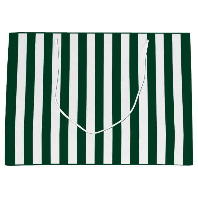 Evergreen und White Strip Große Geschenktüte (Vorderseite)