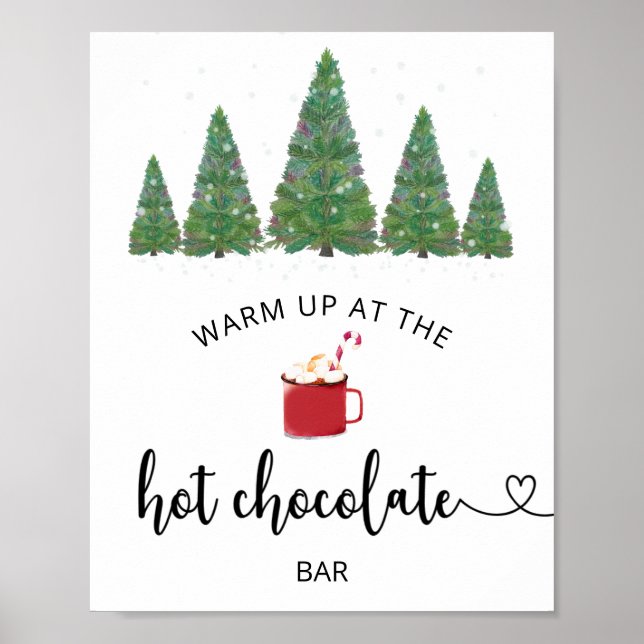 Evergreen wärme sich bei Hot Chocolate Bar Poster (Vorne)