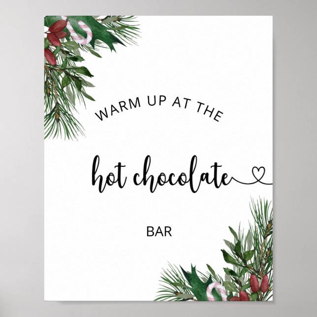 Evergreen wärme sich bei Hot Chocolate Bar Poster (Vorne)