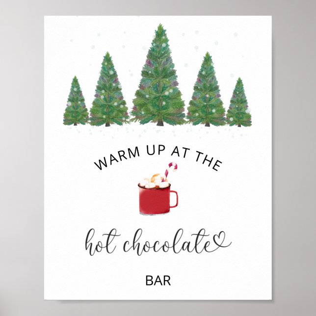 Evergreen wärme sich bei Hot Chocolate Bar Poster (Vorne)