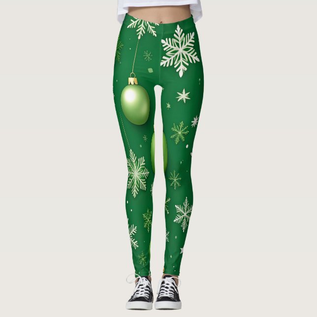 Evergreen Weihnachten Leggings (Vorderseite)